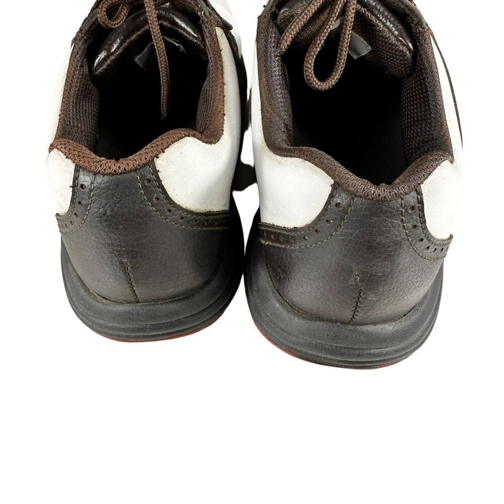 FootJoy Golf Shoes Mens Brown White Saddle Oxford DryJoys Spikes Size 9.5 - Picture 7 of 12